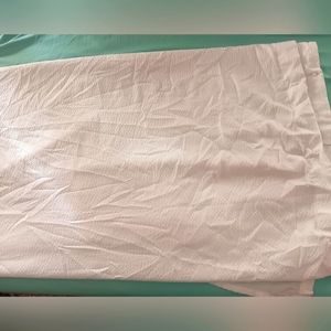 White waffle look shower curtain